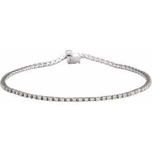 14K White Gold  1 CTW Lab-Grown Diamond Line 7 1/4" Bracelet